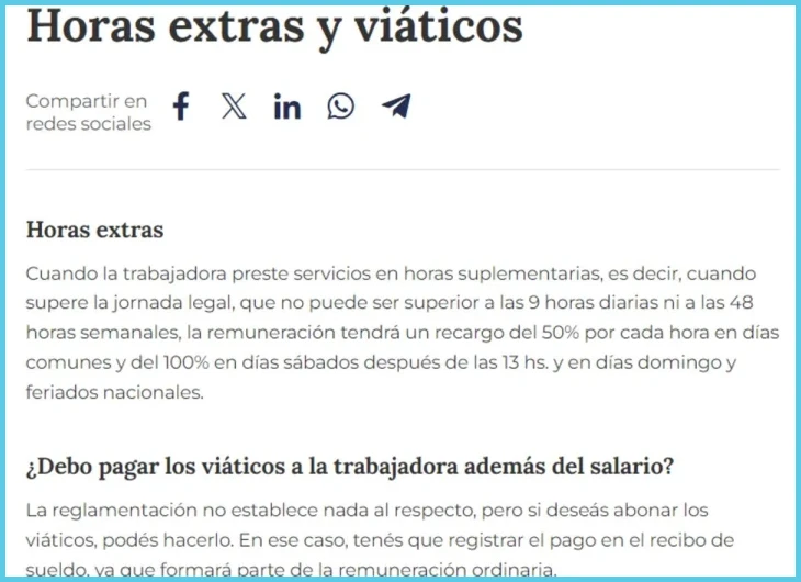 Límite de horas diarias y semanales establecido en el CCT 130/75