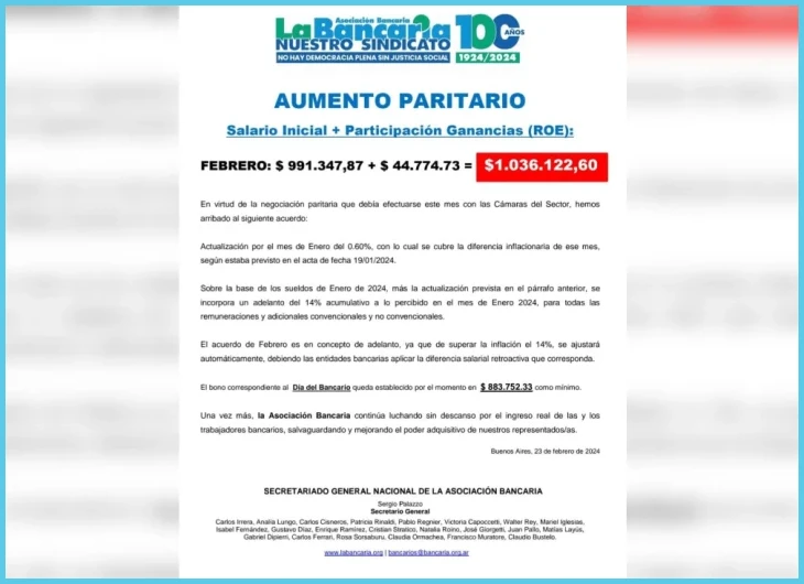 Paso 1 — Identificar el acuerdo paritario y su porcentaje de incremento salarial